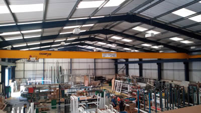 crane rails supporting a gantry crane